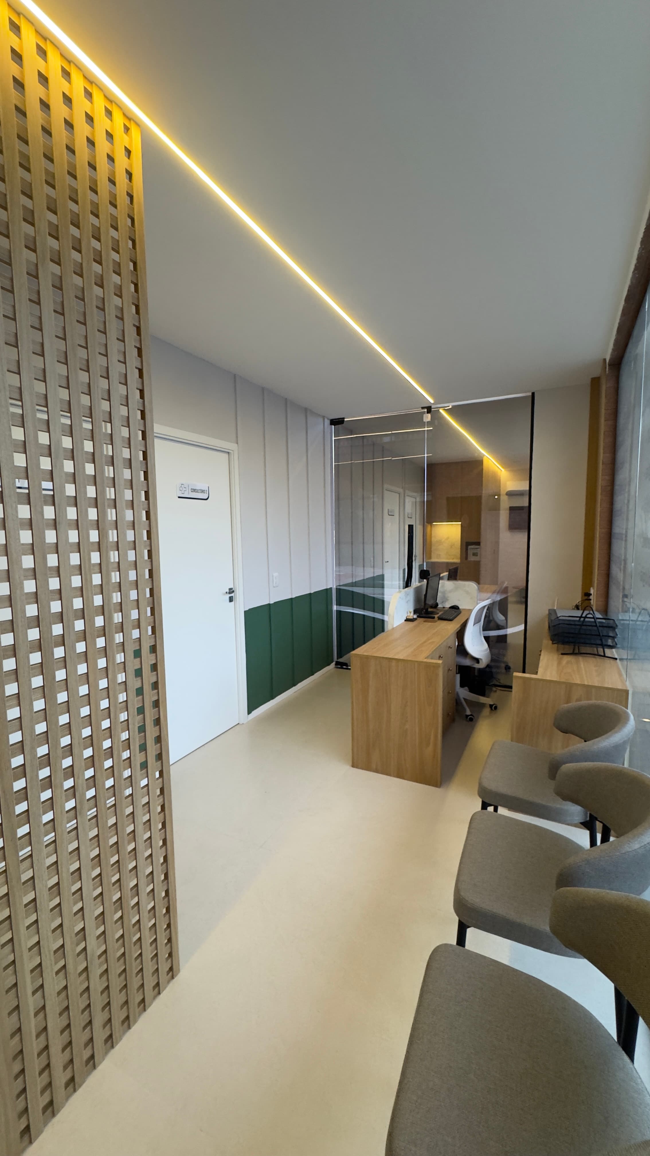 Área de atendimento e recepção da Domus Saúde